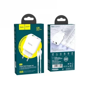 Chargeur HOCO N5 20W + Câble USB C Vers lighting