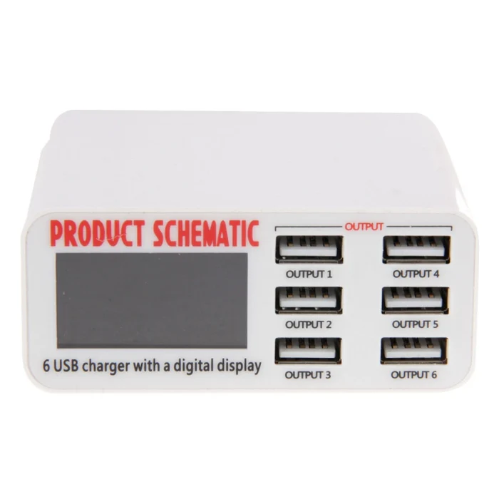 Chargeur Secteur WLX-899 – 6 Ports USB 40W avec Affichage LED – Image 2